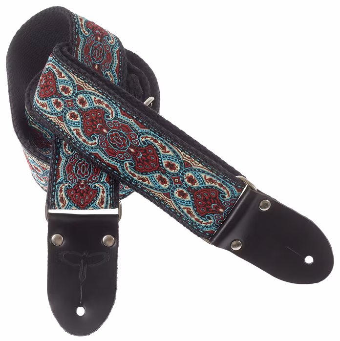 PRS Retro Deluxe Guitar Strap, Green/Brown - Gitarový popruh