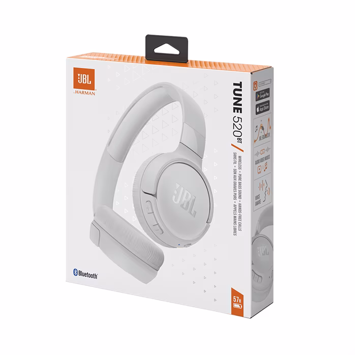 JBL Tune 520BT White - Bezdrátová slúchadlá