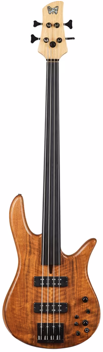 Fodera Monarch Standard Fretless 4 Walnut  - Elektrická basgitara