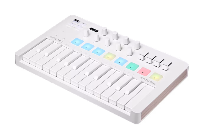 Arturia MiniLab 3 Alpin White - USB/MIDI keyboard