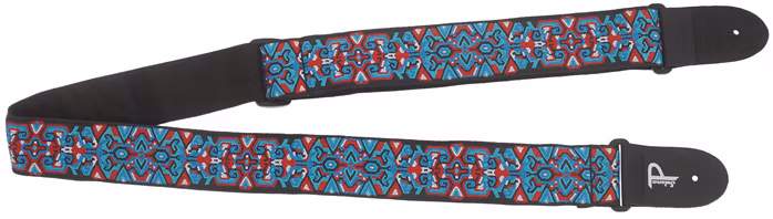 Perri's Leathers 7650 Hope Collection Geometric Red & Blue - Gitarový popruh