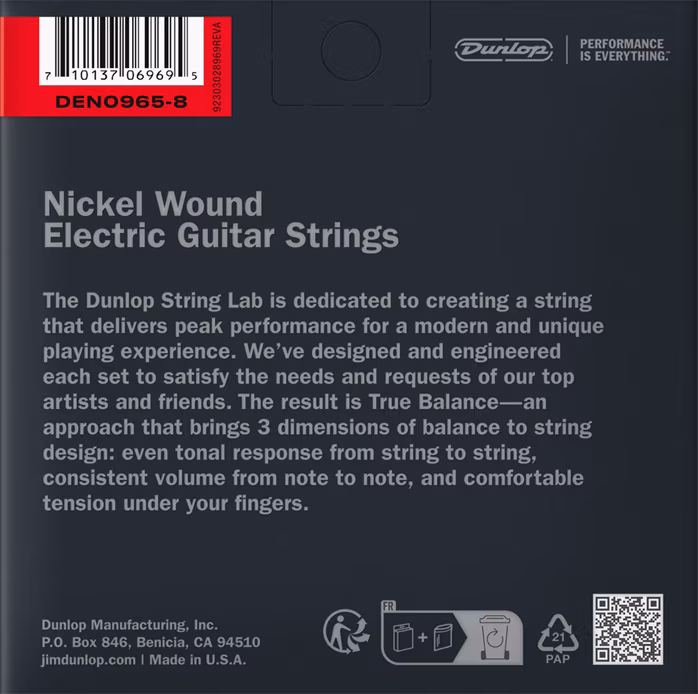 Dunlop DEN0965 - Struny na osemstrunovú elektrickú gitaru