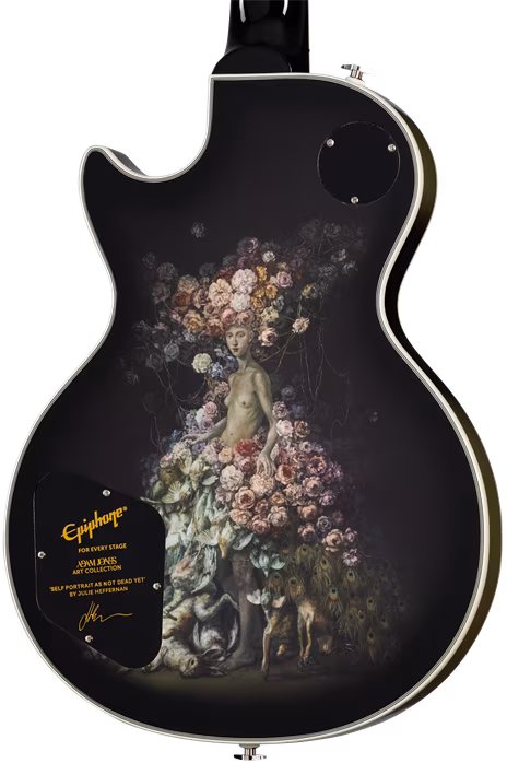 Epiphone Adam Jones Les Paul Custom Julie Heffernan’s Self Portrait as Not Dead Yet Antique Silverburst - Elektrická gitara