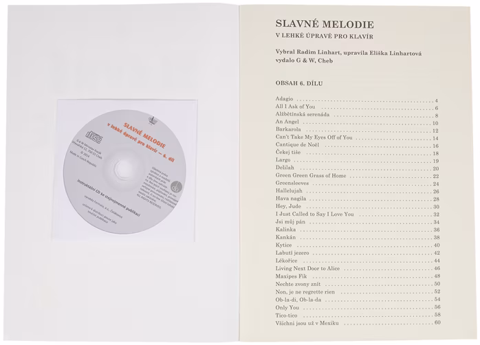 KN Slavné melodie v lehké úpravě pro klavír 6.díl - Noty pre klavír