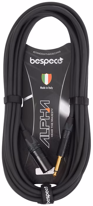 Bespeco Alpha Microphone Cable Neutrik XLR M - Jack 6 m - Mikrofónny kábel