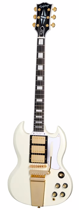 Epiphone 1963 Les Paul SG Custom Maestro Vibrola Classic White - Elektrická gitara