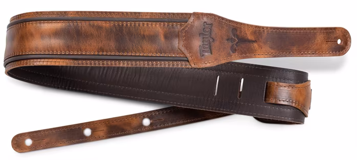 Taylor Fountain Leather strap Weathered Brown (použité) - Gitarový popruh