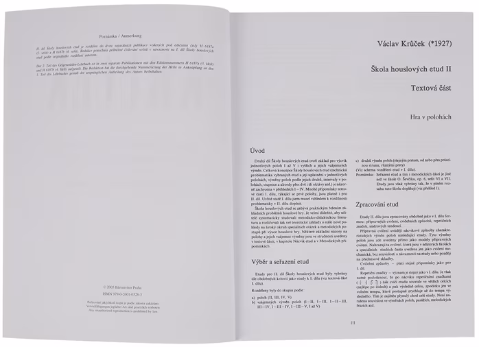 KN Škola houslových etud II (sešit 3, 4) - Václav Krůček - Škola hry na husliach