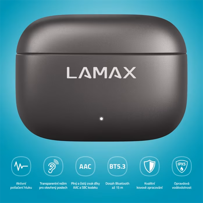 LAMAX SteelClips1 ANC - Bezdrátová slúchadlá
