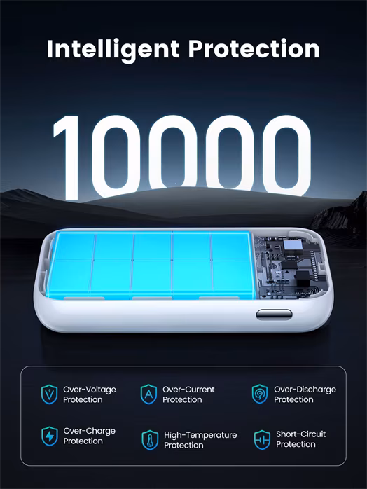 Ugreen Quick Charge Powerbank 25189 10000mAh, white - Powerbanka