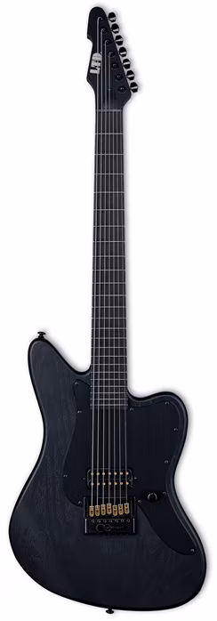 ESP LTD Alex Wade AW-XJ7 Baritone Evertune Black Open Grain Satin - Elektrická sedemstrunová gitara