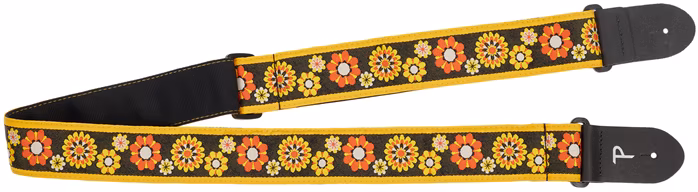 Perri's Leathers 7665 2” Wide Jacquard Flowers - Gitarový popruh