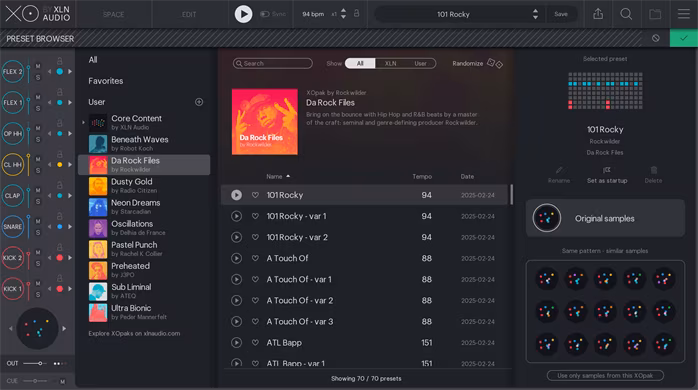 XLN AUDIO XOpak: Da Rock Files by Rockwilder - Softvér