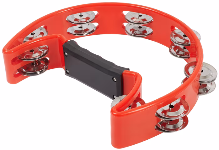 PP World Percussion Headless Tambourine ~ Red - Tamburína