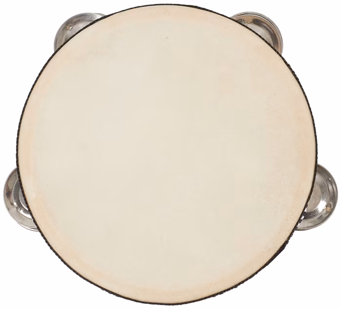 PP World Percussion Wooden Tambourine ~ 15cm Natural - Tamburína