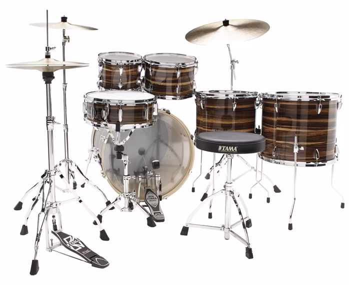Tama Imperialstar Coffee Teak Wrap Rock Set II - Súprava bicích s činelmi