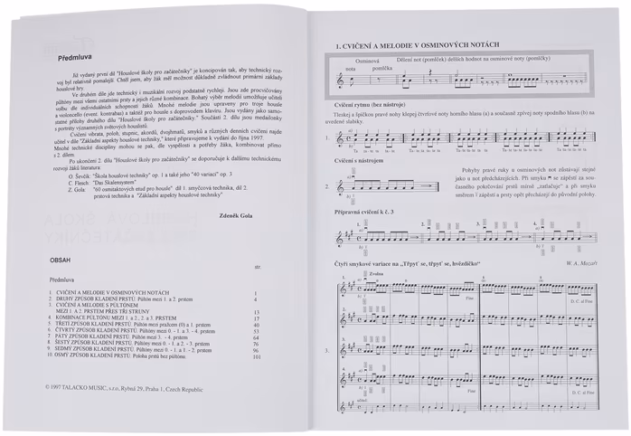 KN Zdeněk Gola - Houslová škola pro začátečníky díl 2 - Škola hry na husliach