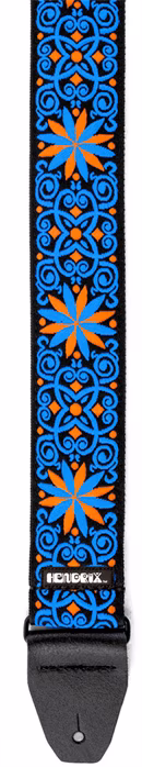 Dunlop Jimi Hendrix Blacklight Fillmore Blue Strap - Gitarový popruh