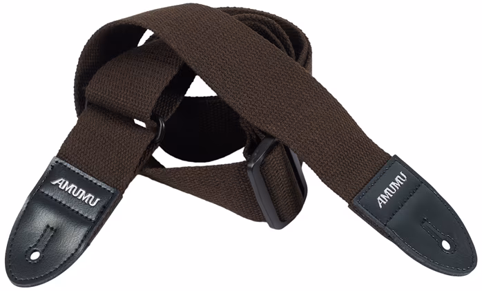 Amumu Pure Cotton Strap Brown - Gitarový popruh