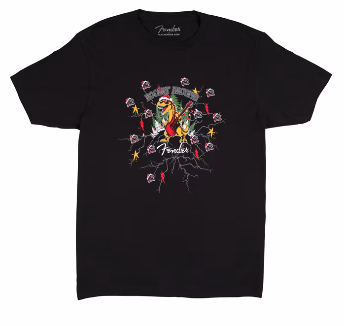 Fender 2025 Ugly Christmas Tee Black L - Tričko