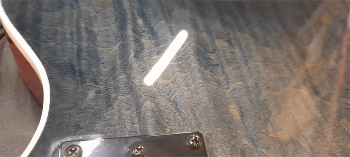 Godin A 6 ULTRA Denim Blue Flame (použité) - Elektroakustická hybridná gitara