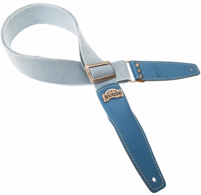 Magrabò Stripe SS Cotton Washed Celestial 5 cm, Celestial - Gitarový popruh