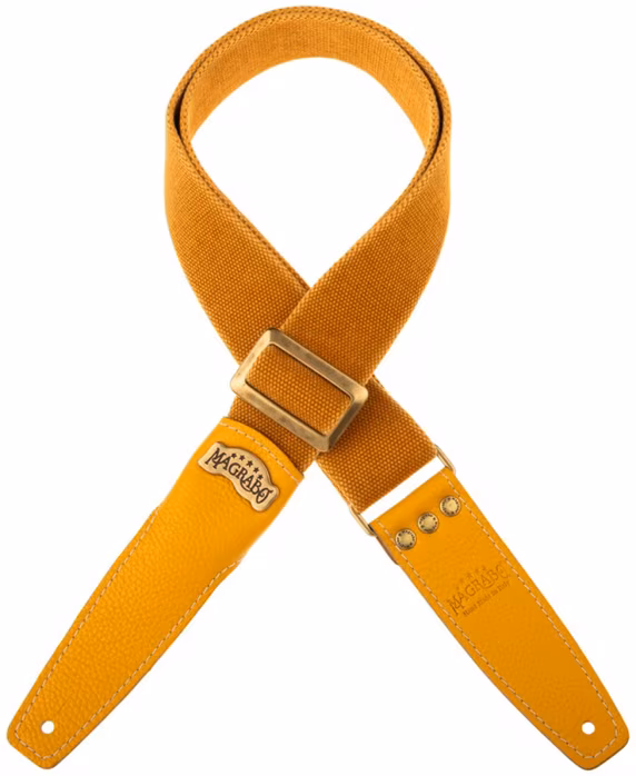 Magrabò Stripe SS Cotton Washed Ocra / Corn 5 cm - Gitarový popruh