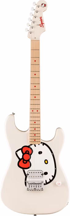 Fender Squier x Hello Kitty White Stratocaster - Elektrická gitara