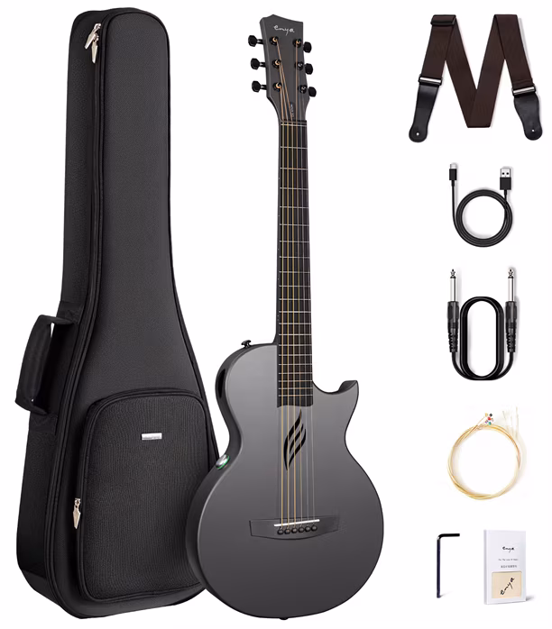 Enya Music Nova Go AcousticPlus SP1 Black - Cestovná elektroakustická gitara