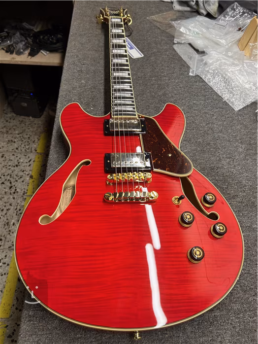 Ibanez AS93FM Transparent Cherry Red (použité) - Semiakustická gitara