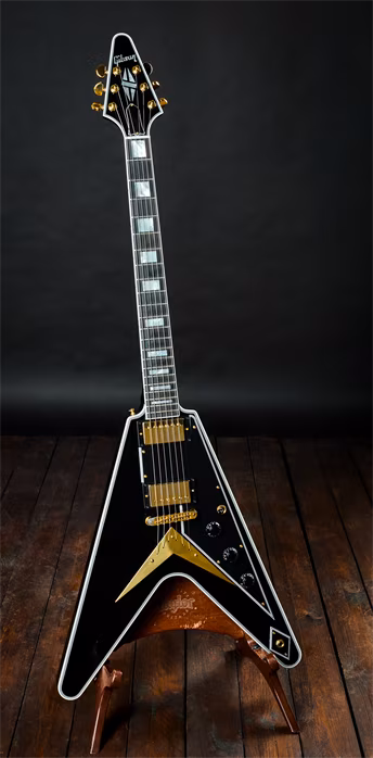 Gibson Custom Shop 2025 Flying V Ebony - Elektrická gitara