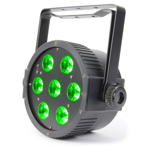 Obrázok Beamz FlatPAR, 7 x 18 W, 6-v-1 hex color RGBAWUV-LED, DMX IR, vrátane diaľkového ovládania