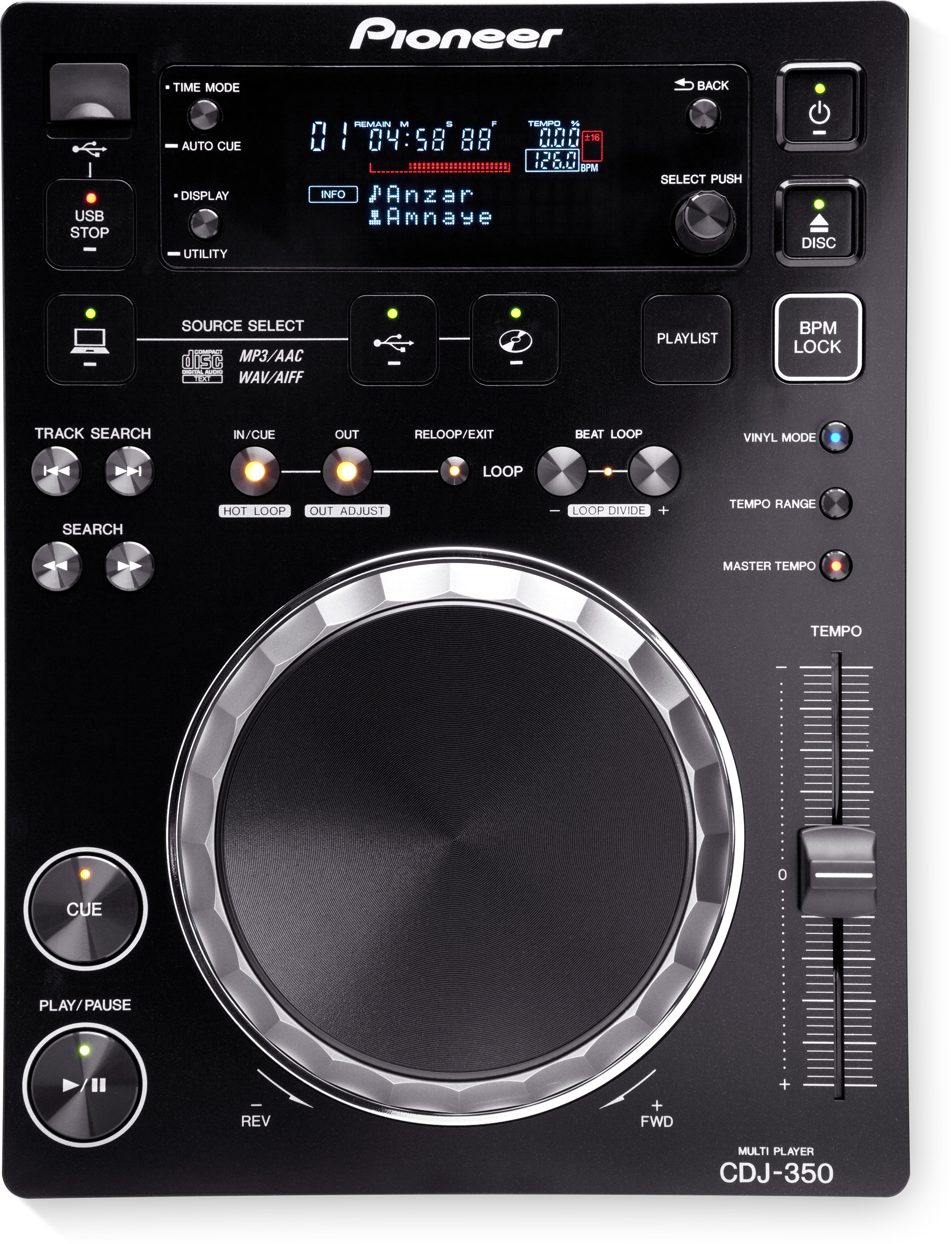 Obrázok Pioneer CDJ-350 čierny