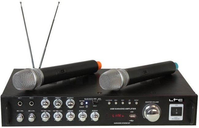 Obrázok LTC Karaoke Star3 WM, karaoke set s VHF, USB, BT, Mik