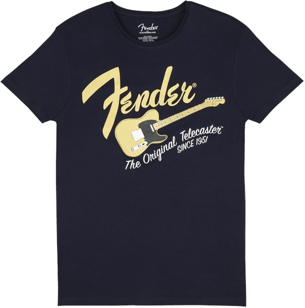 Obrázok Fender Original Telecaster T-Shirt Navy Blue/Butterscotch Blonde S