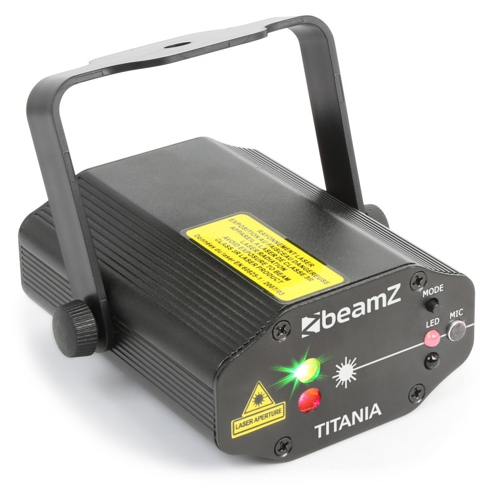 Obrázok Beamz Titania Double Laser 200mW RG Gobo, laserová trieda 3B, IR-diaľkové ovládanie