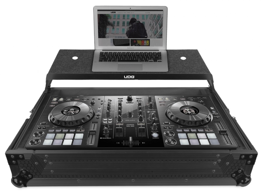 Obrázok UDG Ultimate Flight Case Pioneer DDJ-800 Black Plus (Laptop shelf)