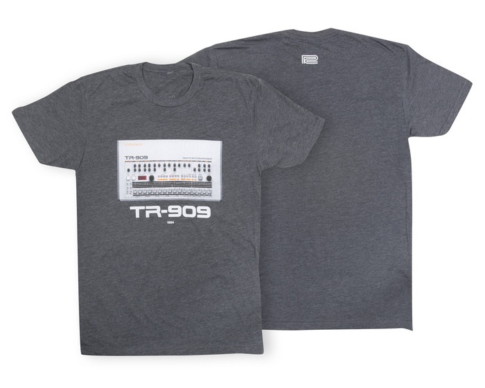 Obrázok Roland TR-909 Crew T-shirt XL Charcoal