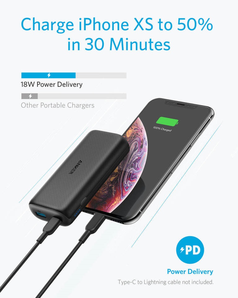 Obrázok Anker Power Bank PowerCore PD 10000 mAh sivý (A1236HZ1)