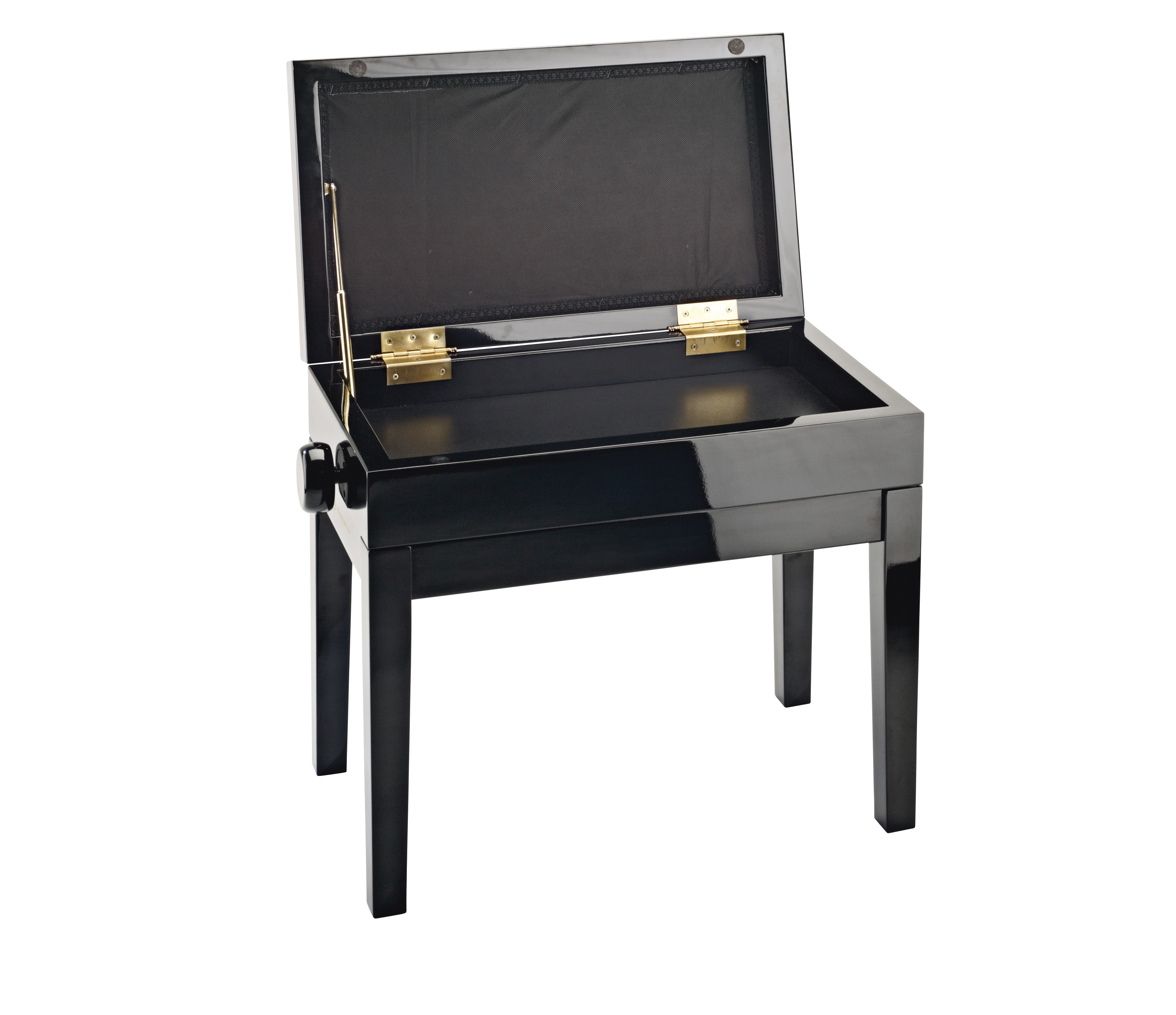 Obrázok Konig & Meyer Piano Bench With Sheet Music Storage, Black Velvet Seat