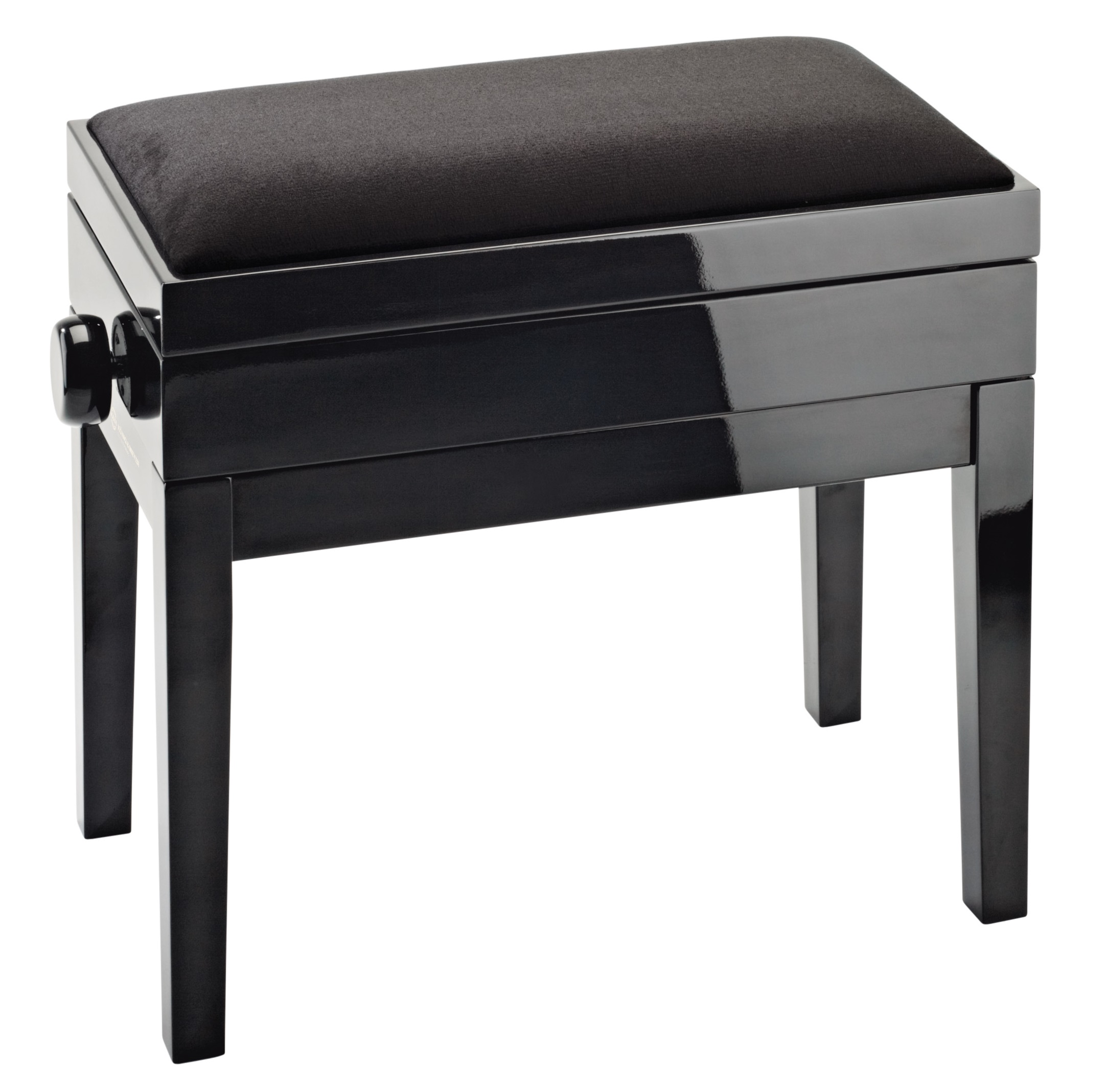 Obrázok Konig & Meyer Piano Bench With Sheet Music Storage, Black Velvet Seat