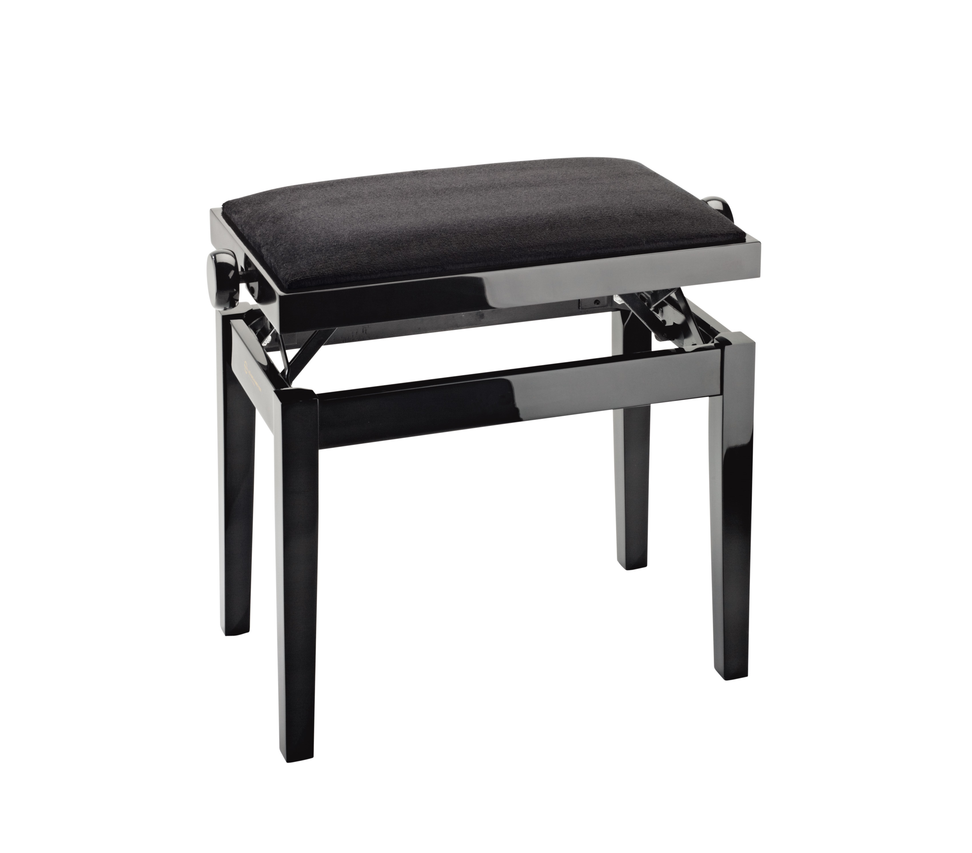 Obrázok Konig & Meyer Piano Bench Black Glossy Finish, Black Velvet Seat