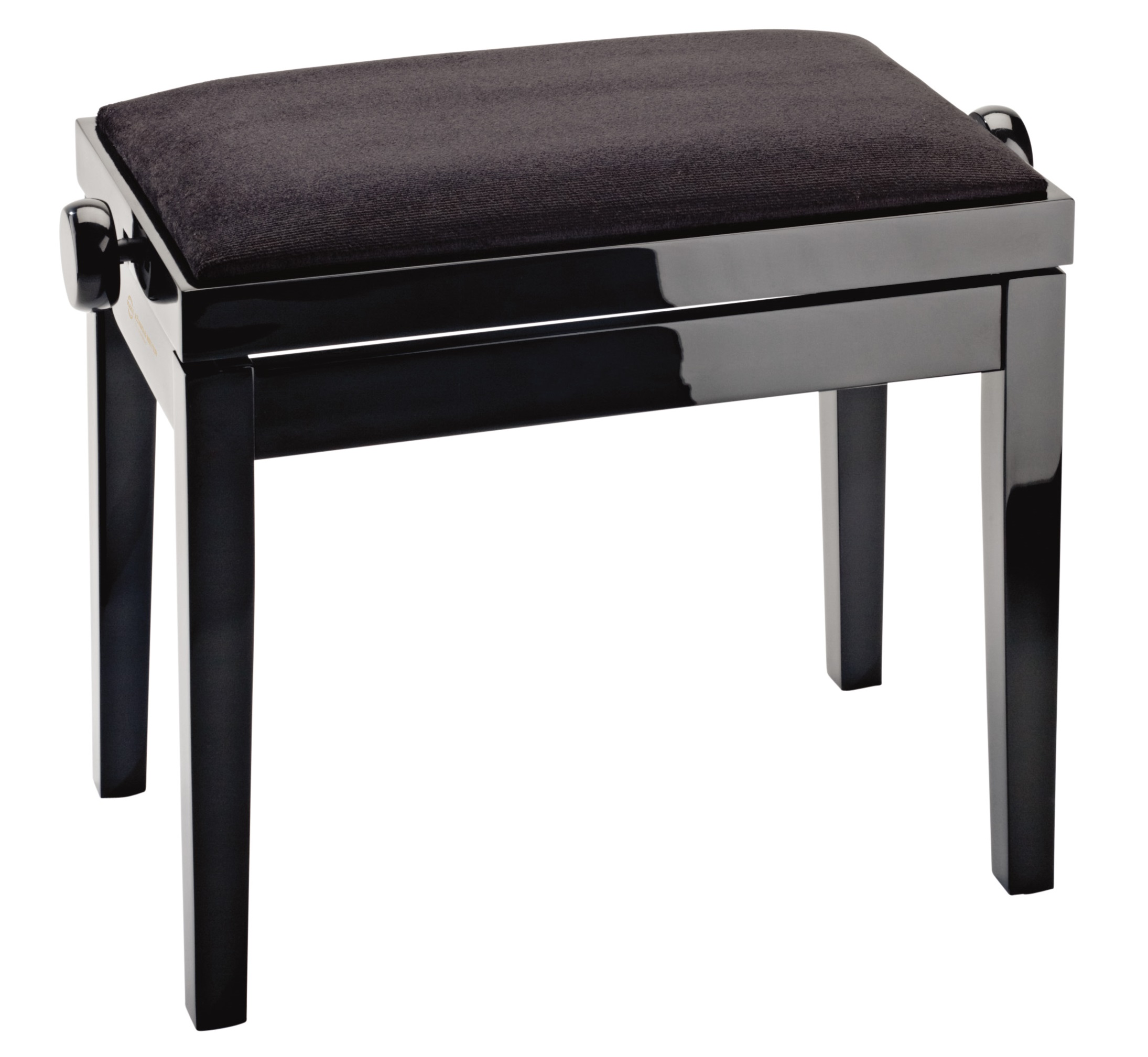 Obrázok Konig & Meyer Piano Bench Black Glossy Finish, Black Velvet Seat