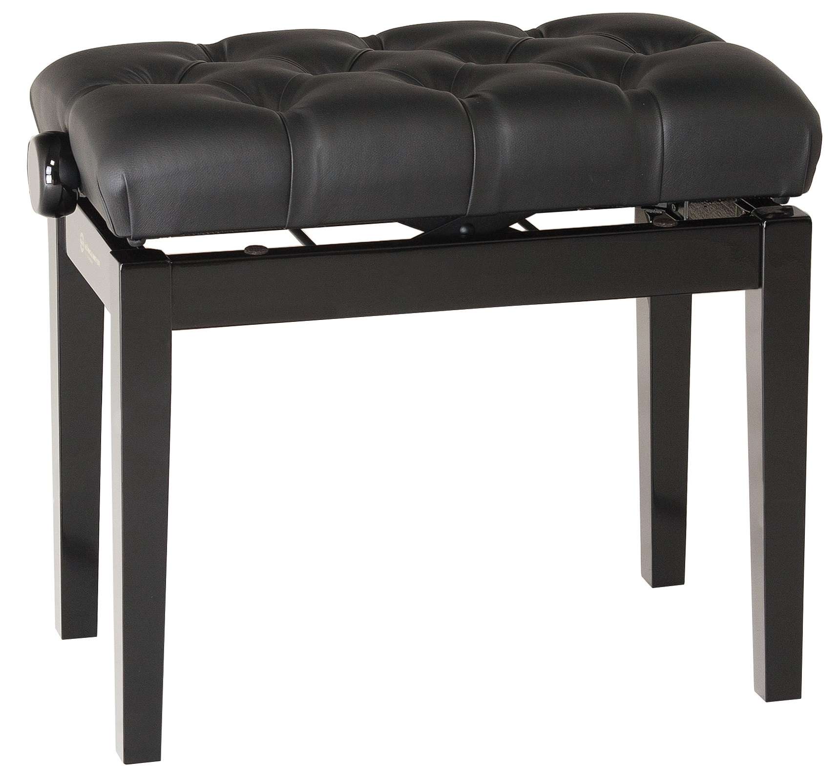 Obrázok Konig & Meyer Piano Bench With Quilted Cushion, Black Imitation Leather