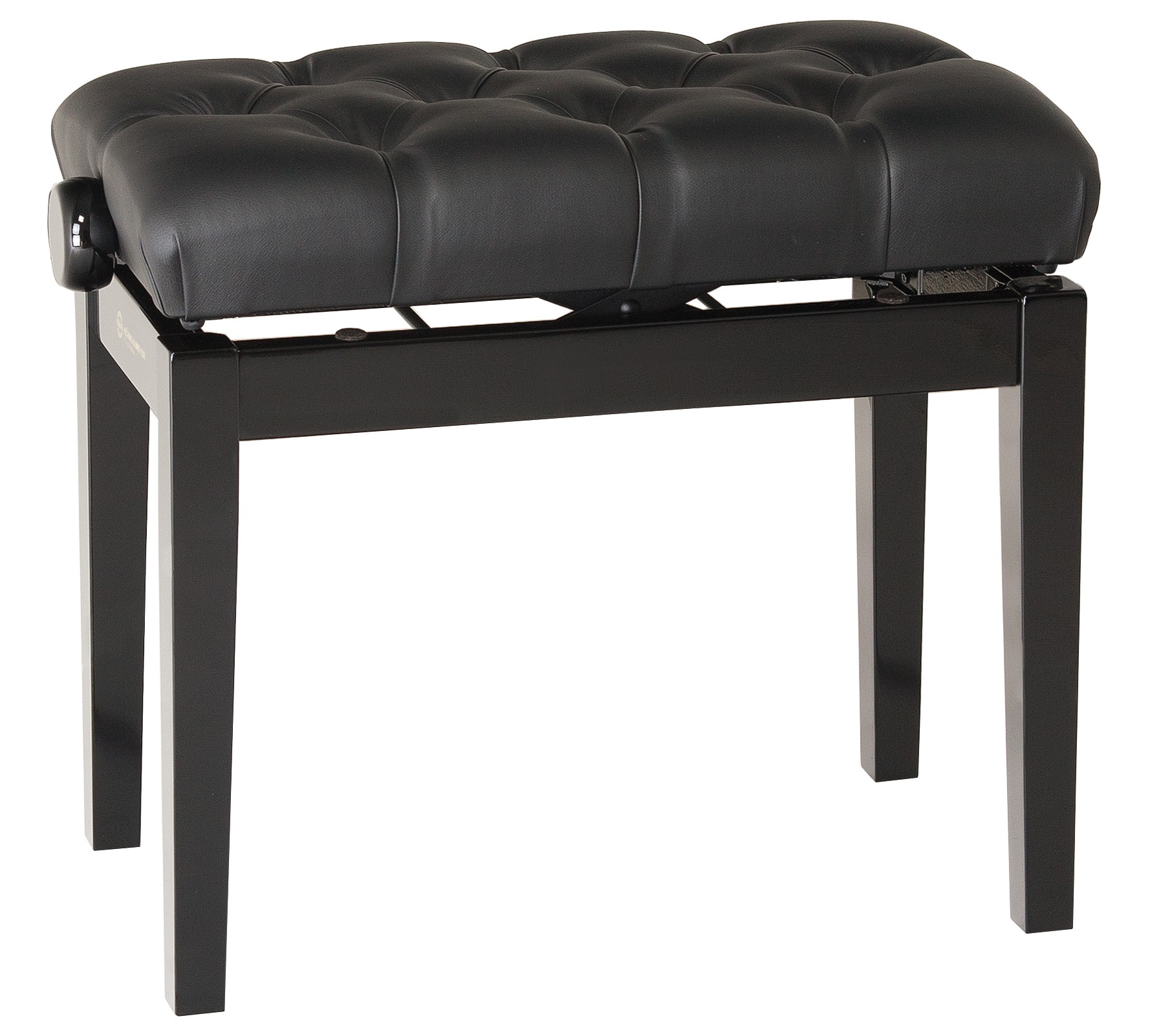 Obrázok Konig & Meyer Piano Bench With Quilted Seat Cushion, Black Leather Seat