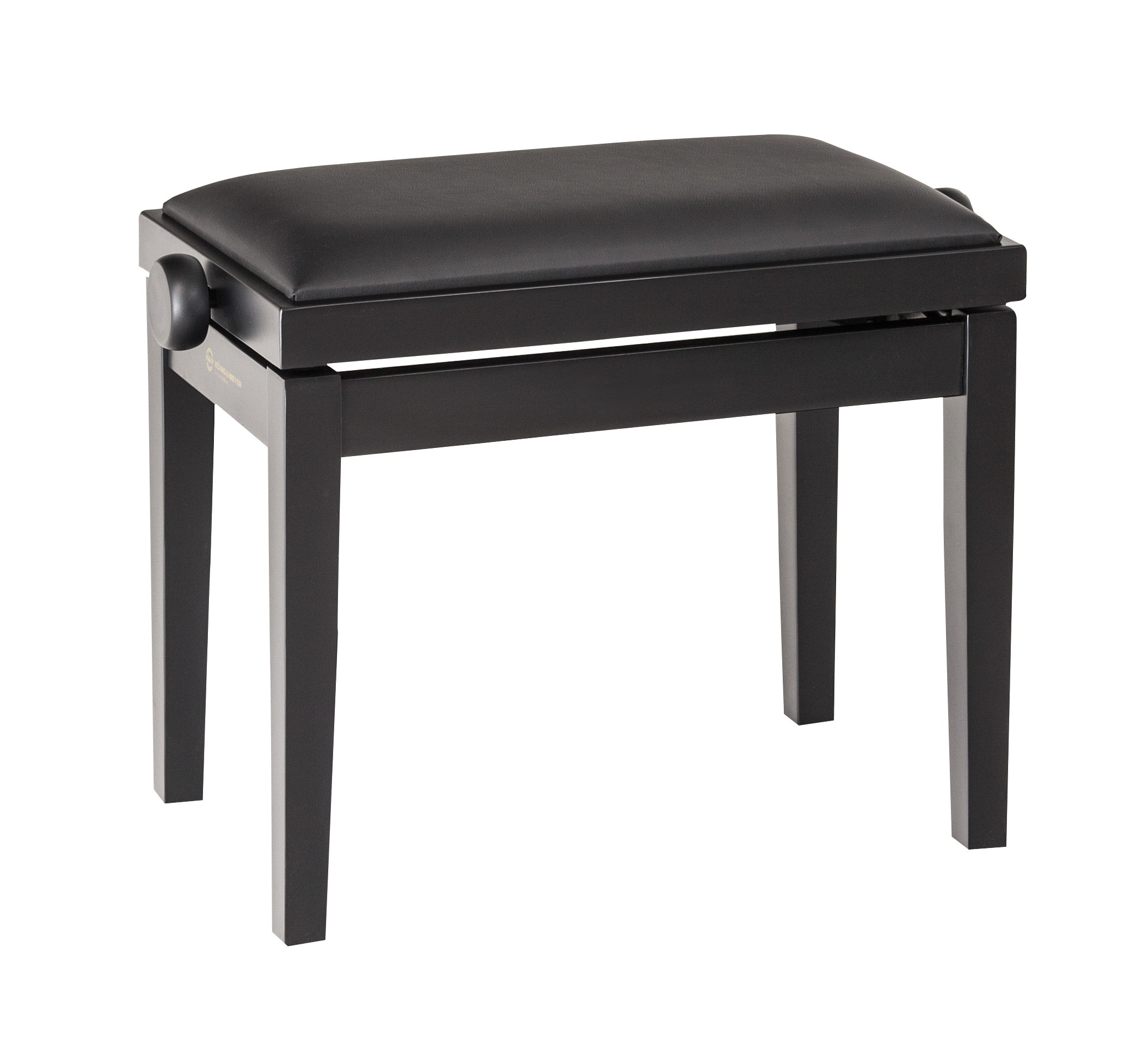 Obrázok Konig & Meyer Piano Bench Black Matt Finish, Black Imitation Leather Seat