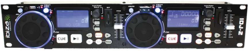 Obrázok Dvojitý DJ kontrolér Ibiza IDJ2, USB,SD,MP3, funkcia scratch