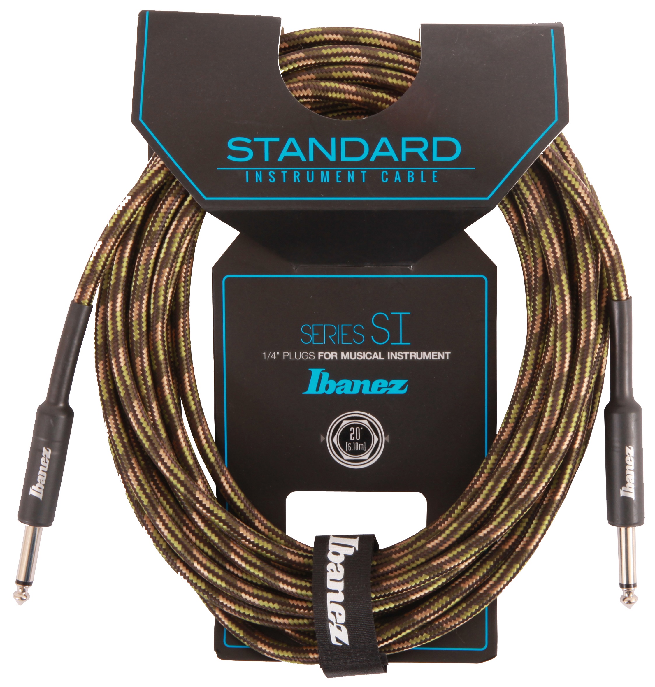 Obrázok Ibanez SI20-CGR Woven Instrument Cable Camouflage Green