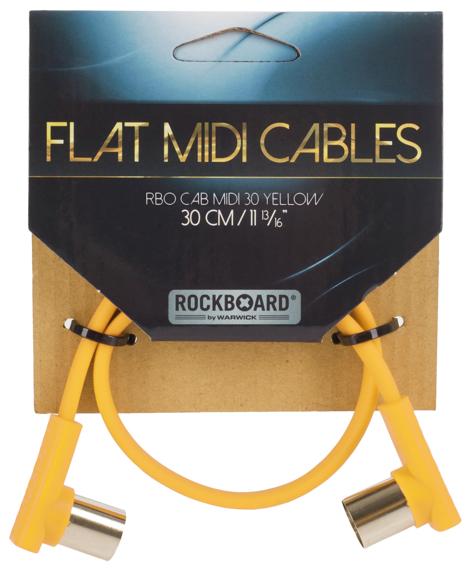 Obrázok RockBoard Flat MIDI Cable - 30 cm Yellow