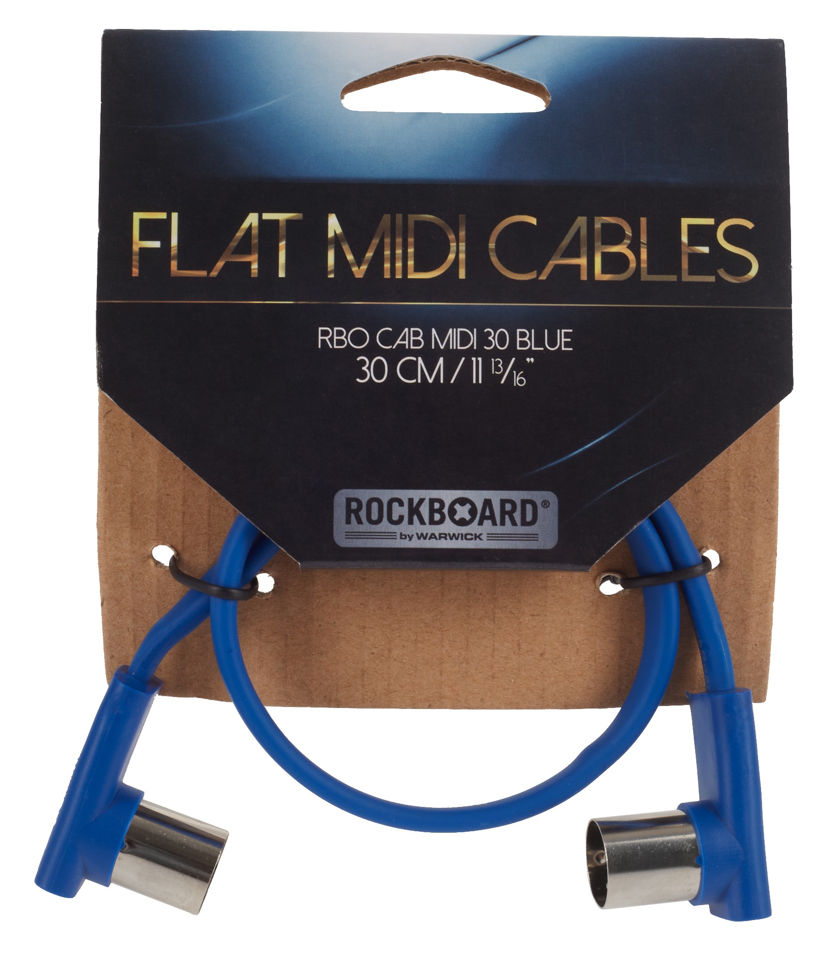 Obrázok RockBoard Flat MIDI Cable - 30 cm Blue